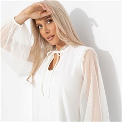 Блуза нарядная, Вечная привилегия (белая)