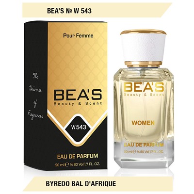 Beas W543 Byredo Parfums Bal D`Afrique Women edp 50 ml, Парфюм женский Beas W543 создан по мотивам аромата Byredo Parfums Bal D`Afrique