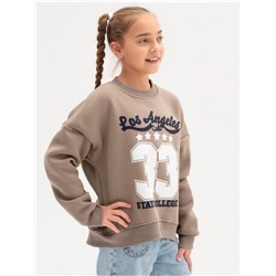 Свитшот "33" детский девочка капучино