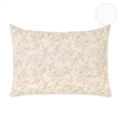 Трикотажная наволочка на молнии Цветы бежевые Арт Дизайн