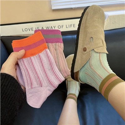 Brand South Korean summer thin goods, breathable knee socks, mid-length