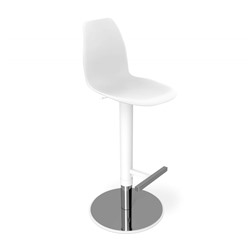 Стул барный SHT-ST29/S128
                        белый / хром / белый муар