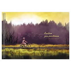 Альбом для рисования 40л. гребень "Велосипедная прогулка"
