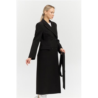 Пальто женское демисезонное 26895 (черный/рубчик)