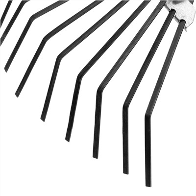 Грабли веерные стальные, 385 х 1450 мм, 20 плоских зубьев, деревянный черенок, Сибртех