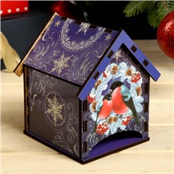 Чайный домик новогодний «Снегири», 10.5×9.5×12 см