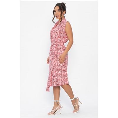 Платье Хьюми (красно-белое) П13935-35М