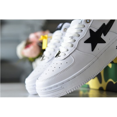 BAPE Court Sta Mist из натуральной белой кожи