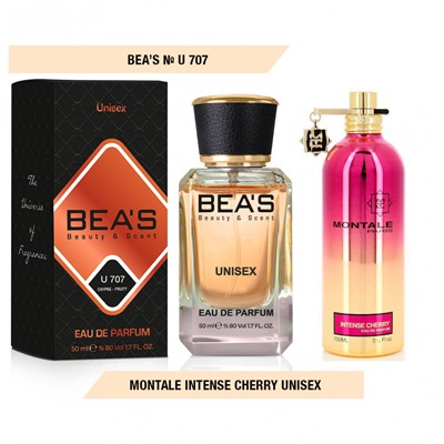 Beas U707 Montale Intense Cherry edp 50 ml, Парфюм унисекс Beas U707 создан по мотивам аромата Montale Intense Cherry