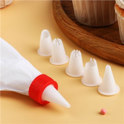 Набор кондитерский, 7 предметов: мешок, 6 насадок, 22×12×3 см