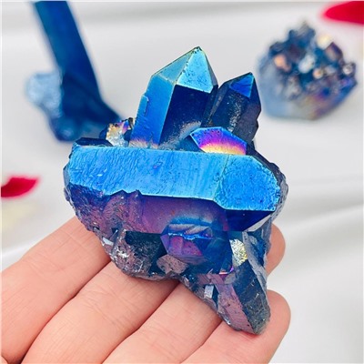 Радуга Самоцветов Друза из Горного Хрусталя (титан.покрытие)