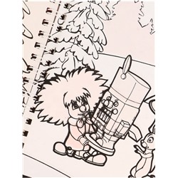 УЦЕНКА Книжка-раскраска «Рисуем водой. Новый год», Маша и Медведь