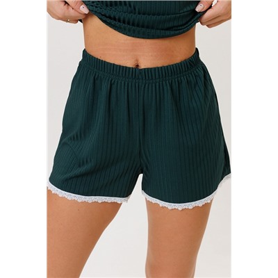 Женский костюм с шортами 2267 / Изумруд