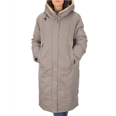 M-9079 GRAY/BEIGE Пальто зимнее женское CORUSKY (верблюжья шерсть)