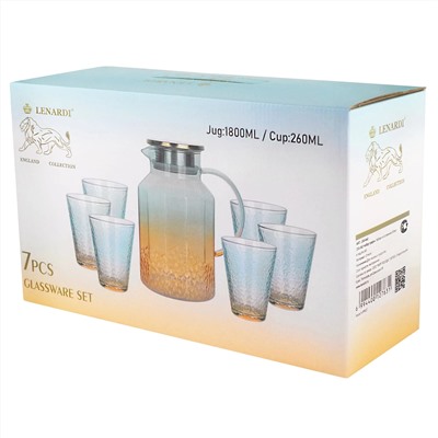 200-043 Набор графин 1800мл и 6 стаканов 260мл в под.уп.(х8) Стекло