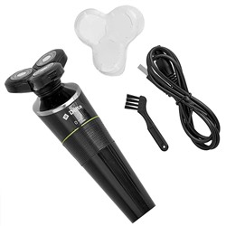 Бритва электрическая DELTA DL-0728 черная: LED дисплей, USB зарядка 5 Вт