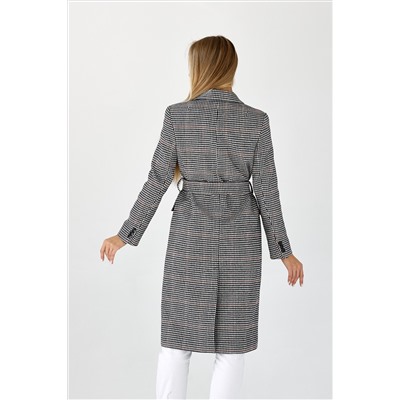 Пальто женское демисезонное 25415 (клетка britny)