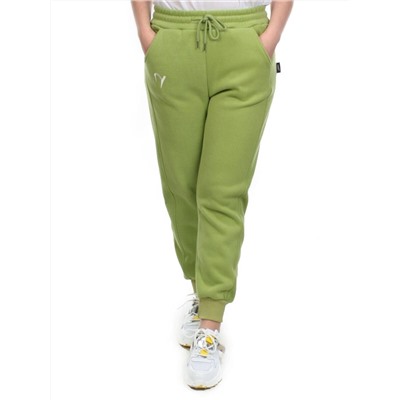 03 GREEN Брюки спортивные женские на флисе (100% хлопок) 7986