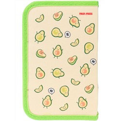 Пенал 1-секц, печать на ткани, большой, с отк.планкой АВОКАДИКИ (ПН-3059) (190х115)