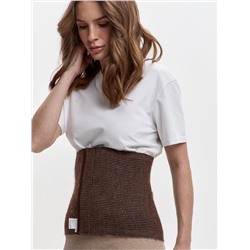 Пояс эластичный согревающий «Зима+Лето» из верблюжьей шерсти и хлопка на липучке