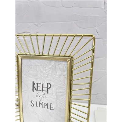 Фоторамка «Rays», gold, металл (10*15 см)