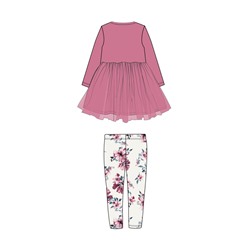Комплект для девочки: платье, леггинсы