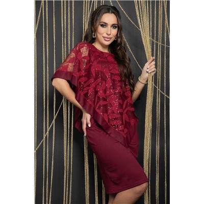 Платье Твой выход (бордо) П14586-7М