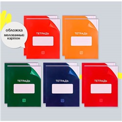 Набор тетрадей 12 листов в клетку Calligrata «Однотонная. Классика с уголком», обложка мелованный картон, 10 шт., серые листы