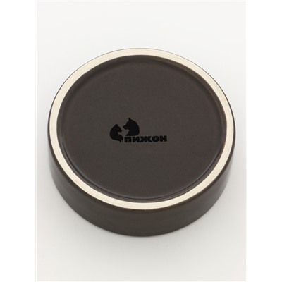 Миска керамическая 10 х 3 см, серая