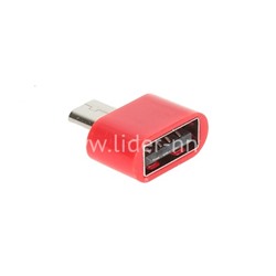 OTG адаптер (YHL-T3) micro USB (красный)