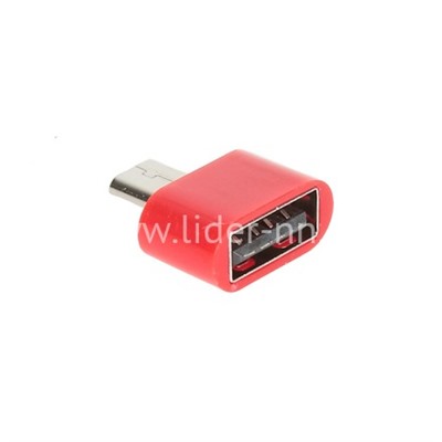 OTG адаптер (YHL-T3) micro USB (красный)