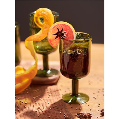 Набор бокалов для вина Flowi, 410 мл, темно-зеленые, 2 шт.