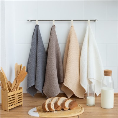 Полотенце SL HOME Linen, серое, 38×65 см, лён 29%, хлопок 71%, плотность 215 г/м²