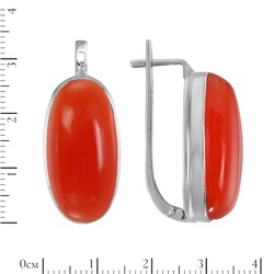 Серьги 'Лига' с сердоликом ИАСК31112Х25СДN6