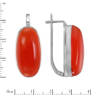Серьги 'Лига' с сердоликом ИАСК31112Х25СДN6