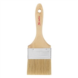 Кисть плоская "Евро" 3", натуральная щетина, деревянная ручка MTX