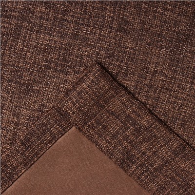 Штора портьерная Этель Natural 130*300 см, цв.коричневый, рогожка/блэкаут, пл. 275 г/м2