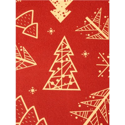 Плед флисовый новогодний «Этель. Ёлочки», 100×150 см, флис, пл. 160 г/м²