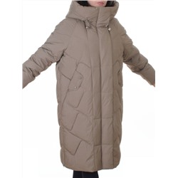 A621 BEIGE Пальто зимнее женское (200 гр. холлофайбер)