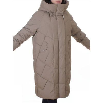 A621 BEIGE Пальто зимнее женское (200 гр. холлофайбер)