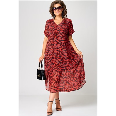 Платье EVA GRANT 7116 красно-черный