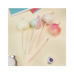 Ручка шариковая MESHU "Sugar Bunny", синяя, 0,7мм, корпус ассорти, с топпером