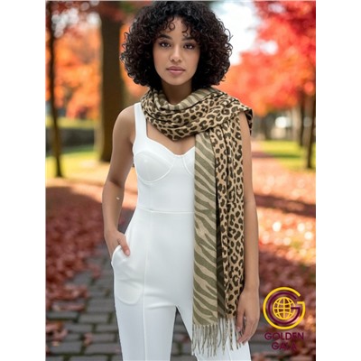 Палантин теплый кашемировый с двусторонним принтом Арт 2322/2