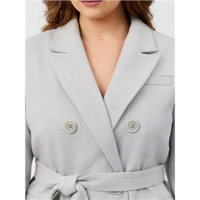 Пальто женское демисезонное 26897 (сильвер/ёлочка)