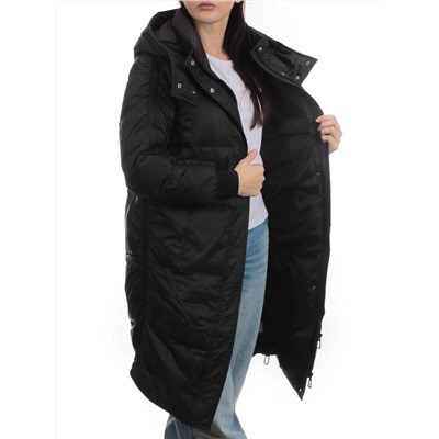 3064 BLACK Пуховик зимний женский (80% пух, 20% перо)