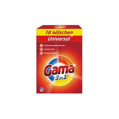Gama Порошок стиральный универсальный Universal 3 в 1, 1.08 кг