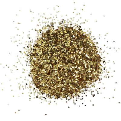 Декоративные блёстки LUXART LuxGlitter (сухие), 20 мл, золото крупное