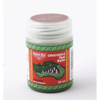 Бальзам тайский Крокодил, Crocodile Balm Herbal Star, 50 мл
