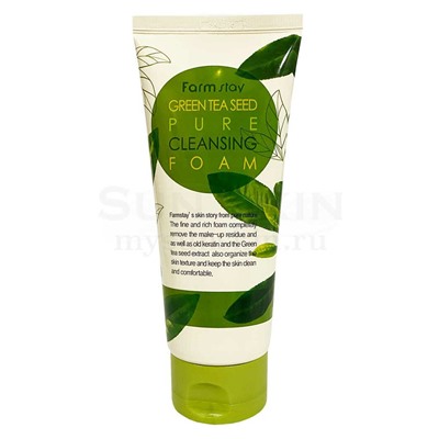 Пенка для лица FarmStay Green Tea Seed Pure Cleansing Foam с экстрактом зеленого чая 180 ml