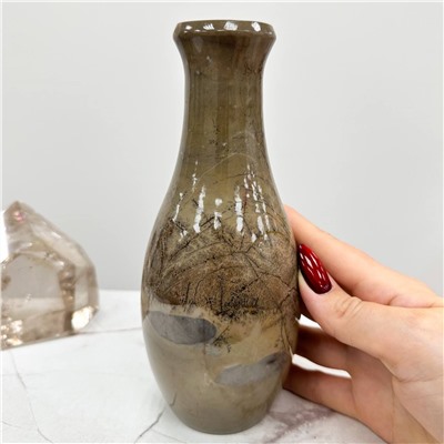 Радуга Самоцветов Ваза из дендритовой Яшмы